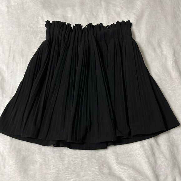 Zara Black Pleated Mini Skort - Picture 4 of 11